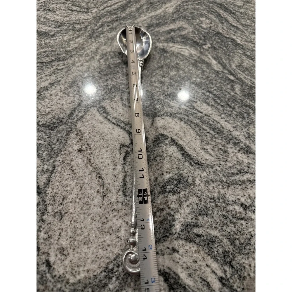 VINTAGE Cellini Craft Argental HAMMERED ALUMINUM SERVING SPOON 14.5